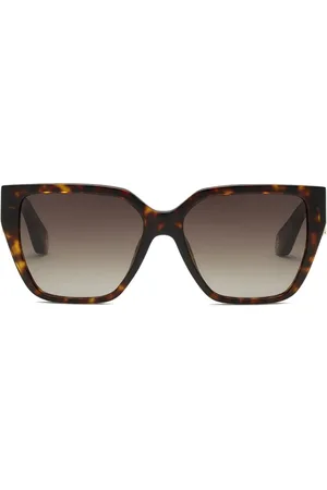 Roberto Cavalli Lentes de sol con armazón oversize estilo carey
