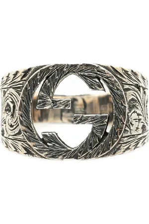 Gucci Anillo en plata de ley con motivo Interlocking G 2000-2024