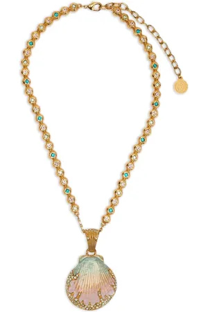 Roberto Cavalli Collar Shell en oro con dije