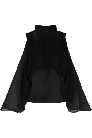 Alberta Ferretti Blusa de seda con capucha