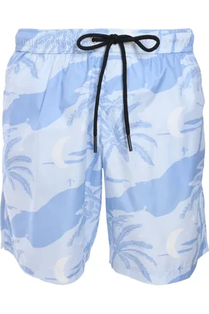 MAUNA KEA Shorts de playa con estampado gráfico