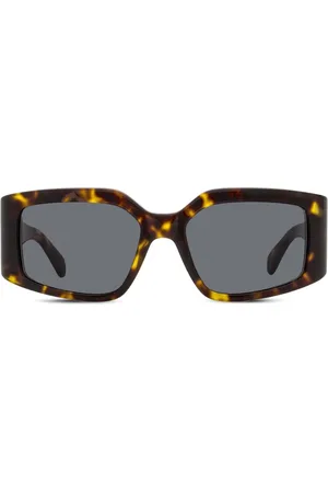 Salvatore Ferragamo Lentes de sol con armazón estilo carey