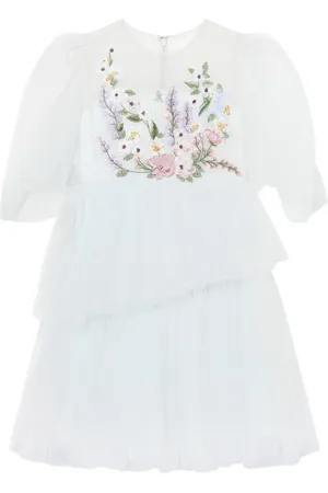 Maison Ava Vestido con bordado floral