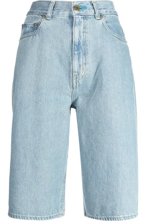 TU ES MON TRESOR Shorts de mezclilla The Turquoise