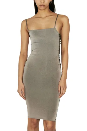Isa Boulder Square-neck slip dress