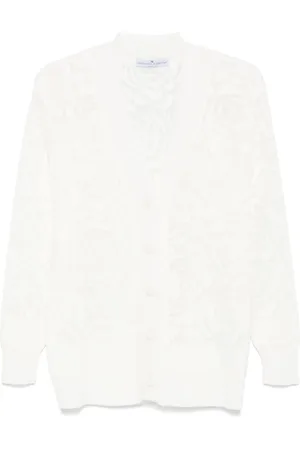 ERMANNO SCERVINO Cárdigan tejido con motivo floral en jacquard