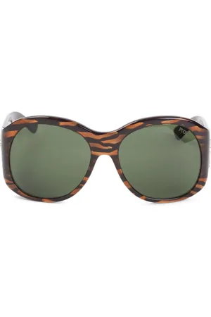 Puccini Lentes de sol con armazón oversize estilo carey
