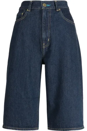 TU ES MON TRESOR Shorts de mezclilla The Turquoise