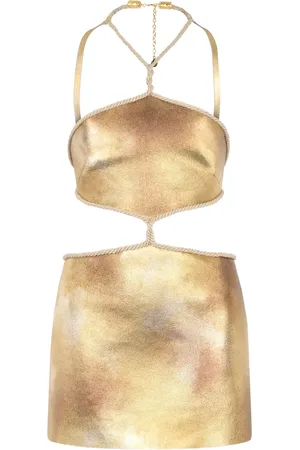 Roberto Cavalli Vestido corto con aberturas