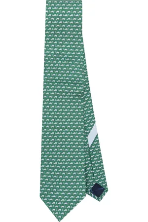 Salvatore Ferragamo Corbata con autos estampados