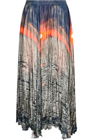 Roberto Cavalli Falda midi de seda