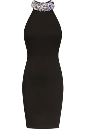 AREA Vestido corto con detalles de cristal