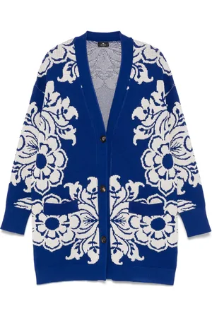 Etro Abrigo estilo cárdigan con motivo floral en jacquard