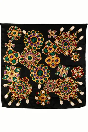 CHANEL 20th Century Gripoix Silk Scarf scarves
