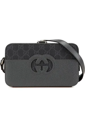 Gucci Bolsa crossbody GG Supreme Cut Out Interlocking G de piel 2000-2015