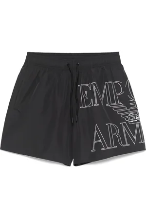 Emporio Armani Shorts de playa con logo estampado