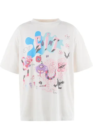 SAINT MXXXXXX Playera con ilustración estampada