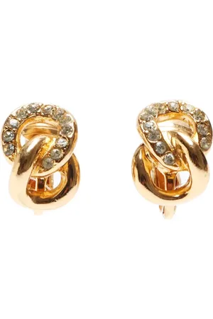 Dior Aretes con detalles de strass 1990-2010