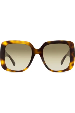 Longchamp Lentes de sol con armazón oversize estilo carey