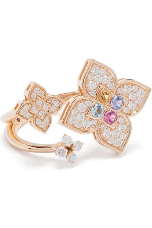 Roberto Coin Anillo Venetian Princess en oro rosa de 18kt con gemas