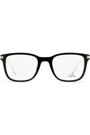 Omega Lentes con armazón rectangular y logo grabado