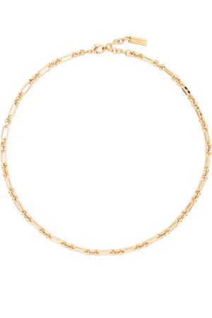 Saint Laurent Collar con cadena figaro y efecto pulido