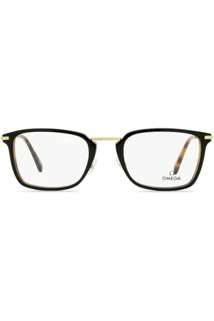 Omega Lentes con armazón rectangular y logo grabado