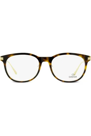 Omega Lentes con armazón redonda estilo carey