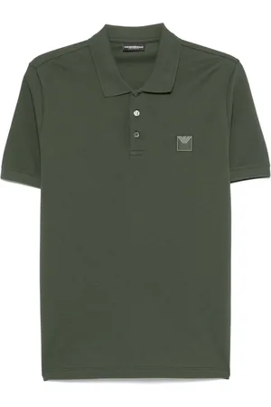 Emporio Armani Playera tipo polo con parche del logo
