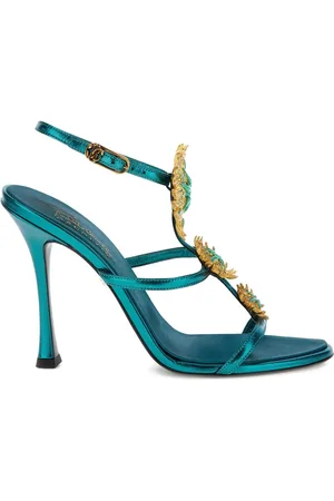 Roberto Cavalli Sandalias con apliques de flor