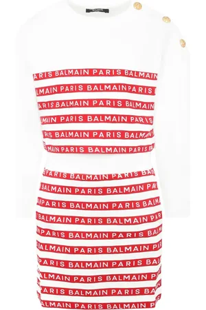 Balmain Falda corta con logo estampado