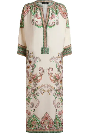 Etro Vestido midi con estampado de cachemira