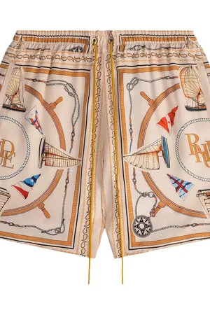 Rhude Nautica "Multi" silk shorts