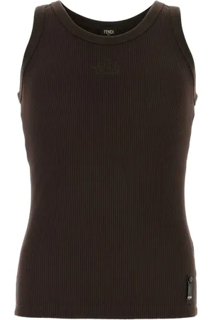 Fendi Camiseta tejida de canalé