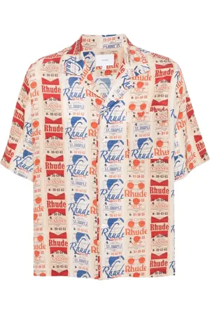 Rhude Camisa Voyage de seda