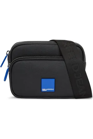 Karl Lagerfeld Mochila tipo mensajero con parche del logo