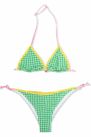 MC2 SAINT BARTH Bikini con motivo de cuadros gingham