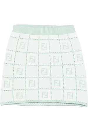 Fendi Falda de crochet en tela de jersey
