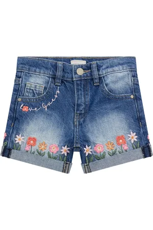Guess Shorts de mezclilla con bordado floral