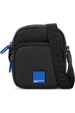 Karl Lagerfeld Mochila tipo mensajero con parche del logo