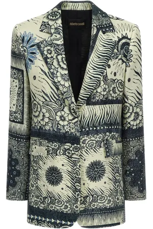 Roberto Cavalli Blazer con estampado de bandana