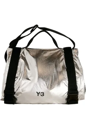 Y-3 Bolsa de mano metalizada