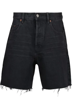 Saint Laurent Shorts con detalles deshilachados