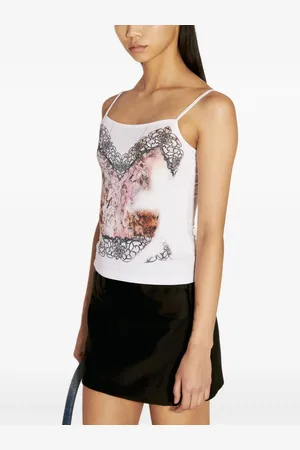Y / PROJECT Top con estampado de encaje
