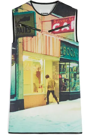 Jil Sander Vestido corto estampado