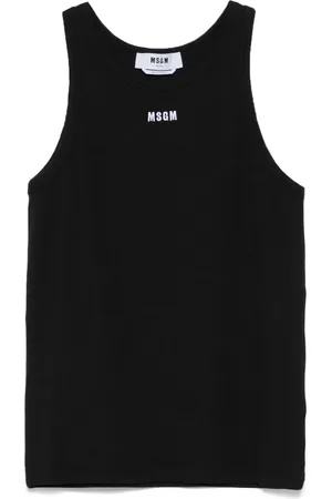 Msgm Camiseta con logo bordado