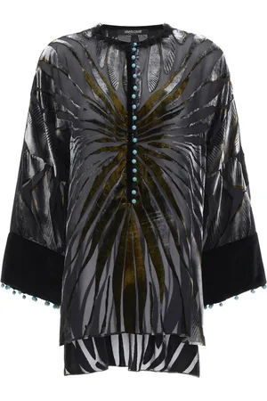 Roberto Cavalli Blusa con palmeras estampadas