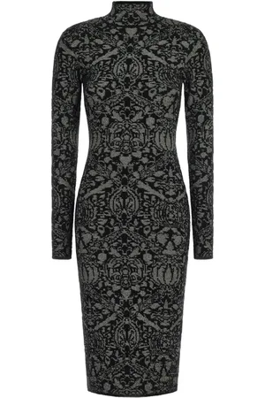 Roberto Cavalli Vestido midi tejido en intarsia
