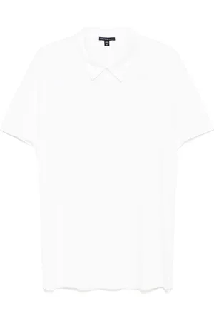James Perse Playera tipo polo con efecto cepillado
