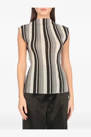 Serafini Blusa con rayas estampadas